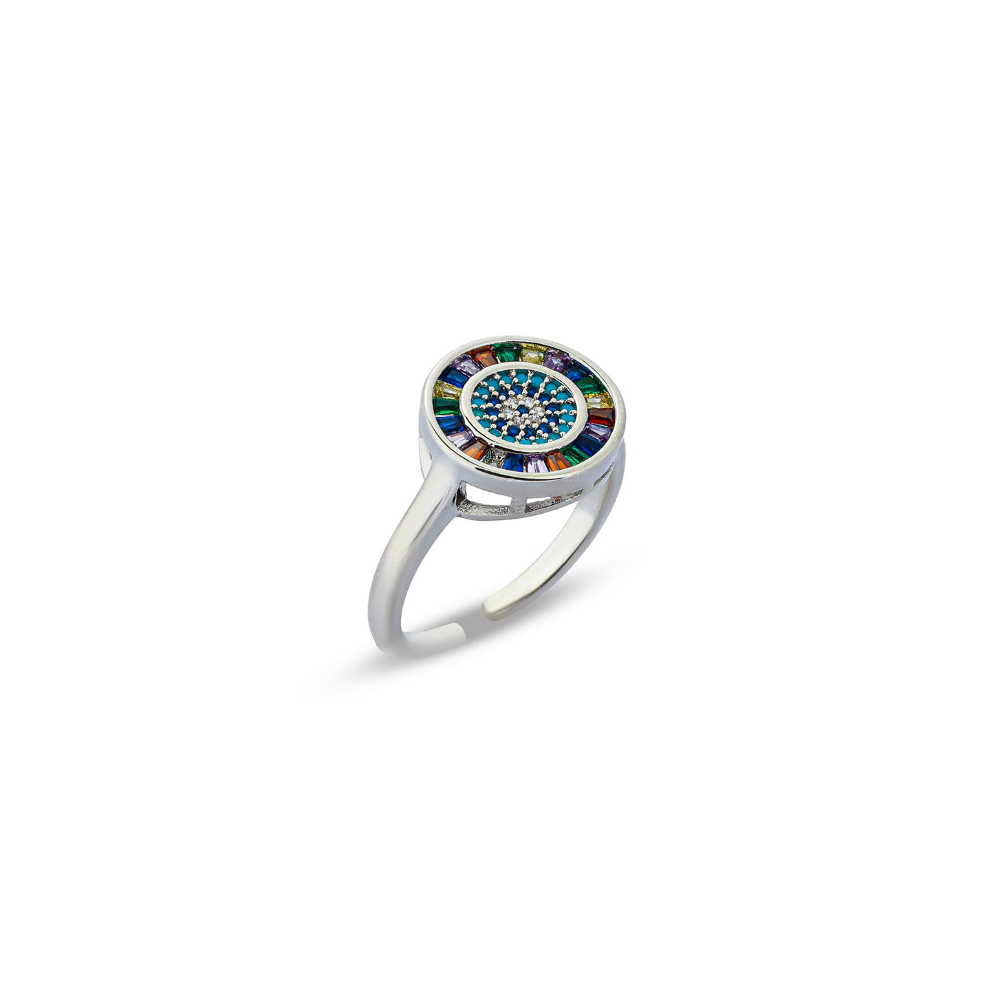 Premium multi color zircon Ring #RGS301 (Gold/Silver)