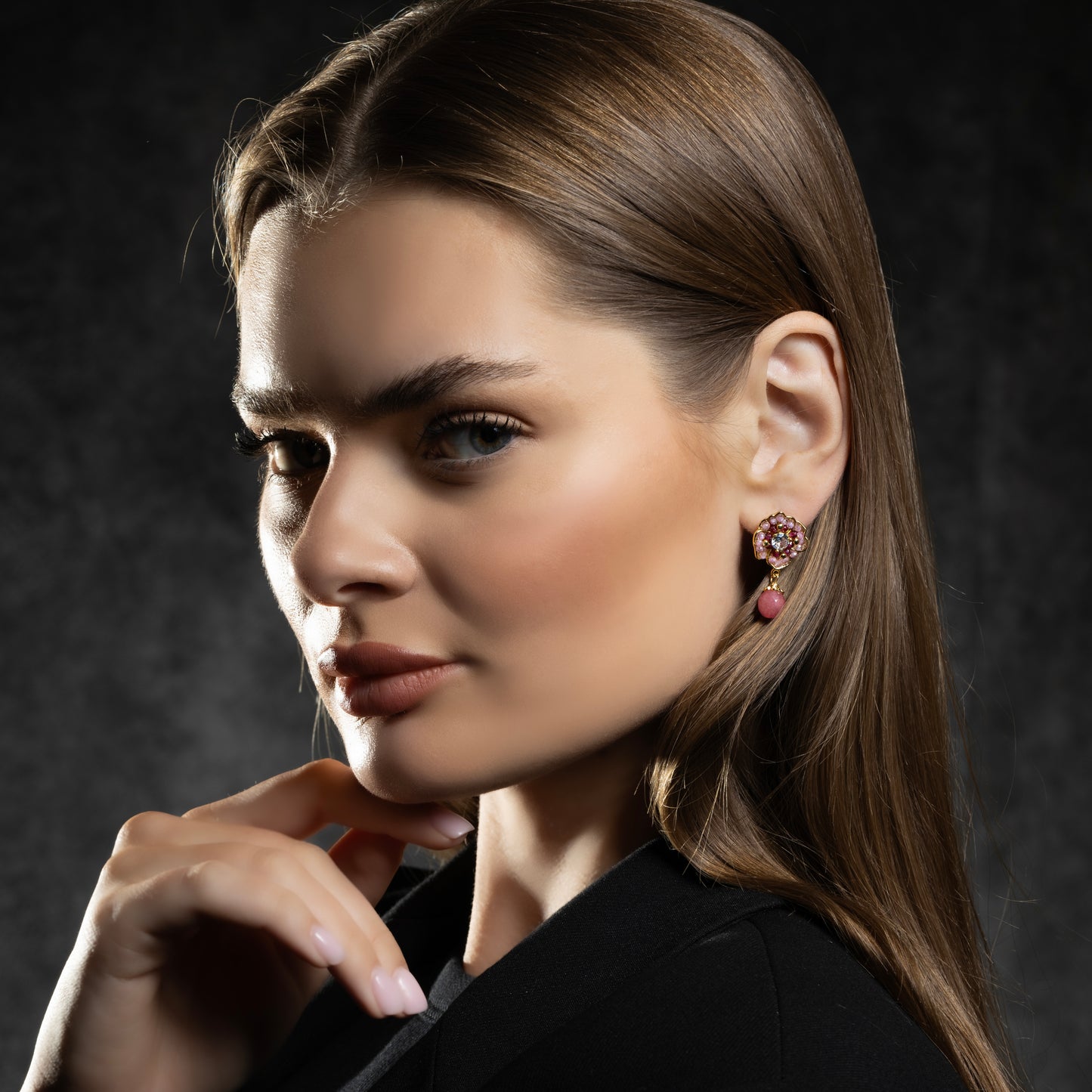 Premium hand made pinky lobe Earring #EG076