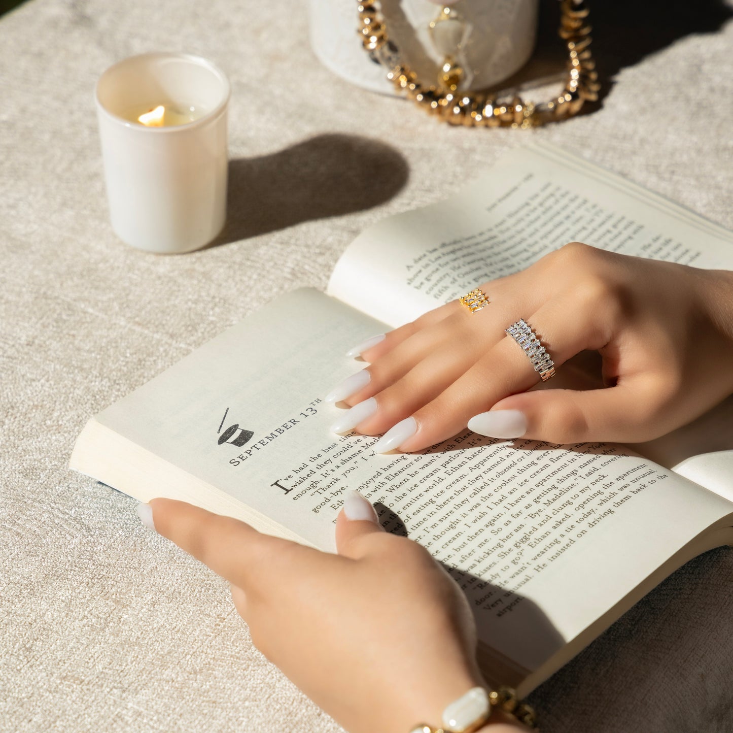 Premium simple zircon Ring #RGS286 (Gold/Silver)