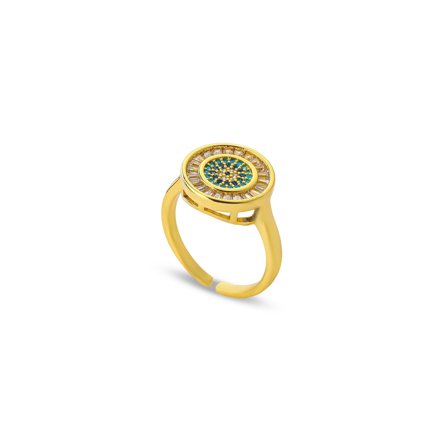 Premium eastern zircon Ring #RGS232 (Gold/Silver)