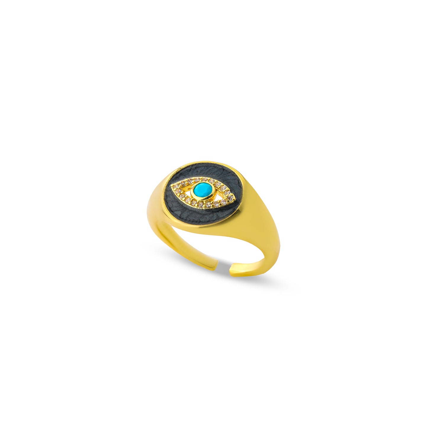 Premium horus eye Ring #RWBP294 (White/Black)