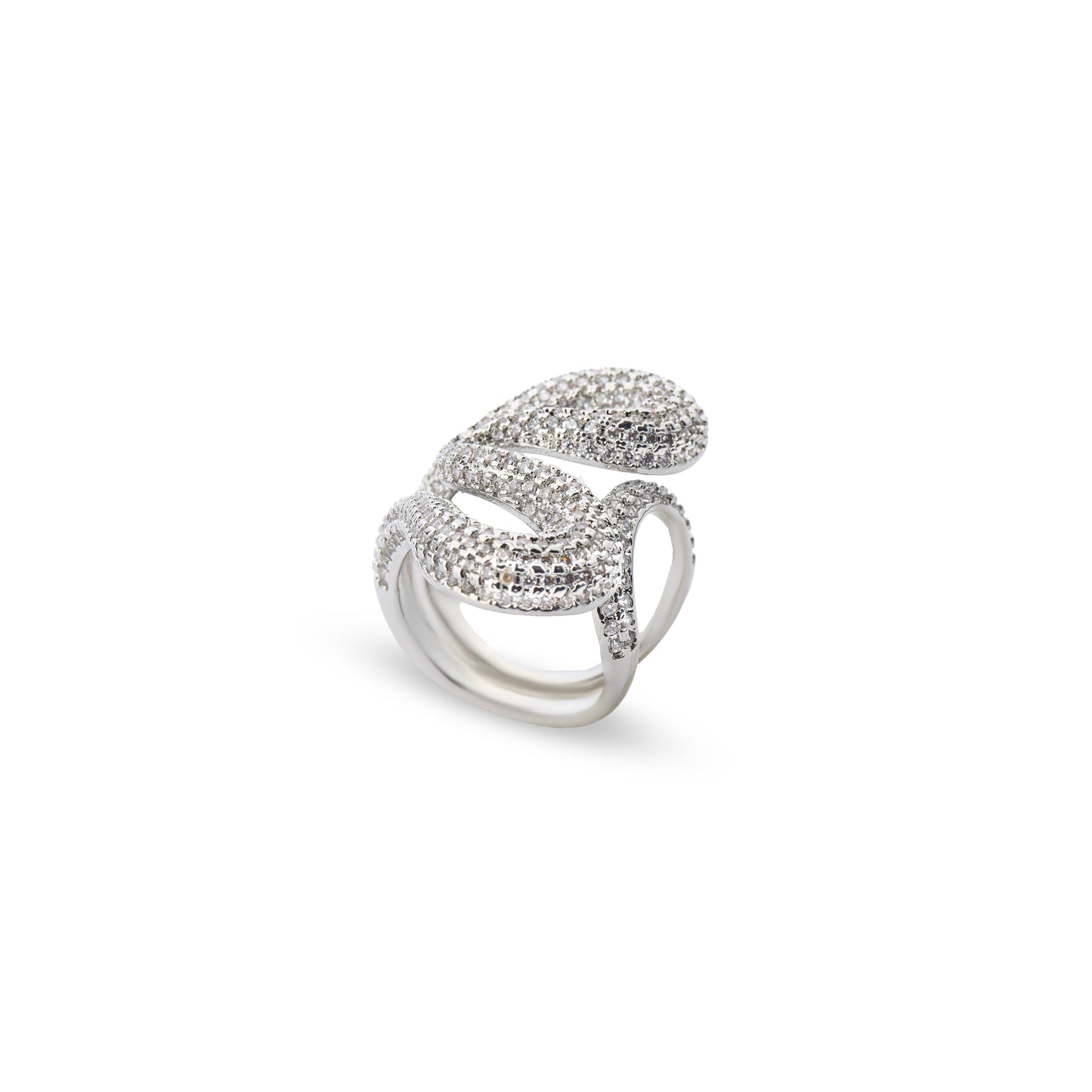 Full zircon Ring #RGS251 (Gold/Silver)