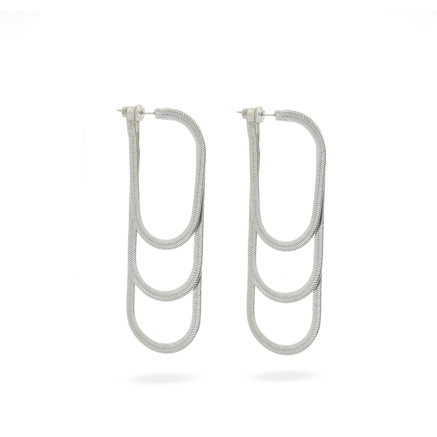 Premium 3 layers Earring #EGS046 (Gold/Silver)