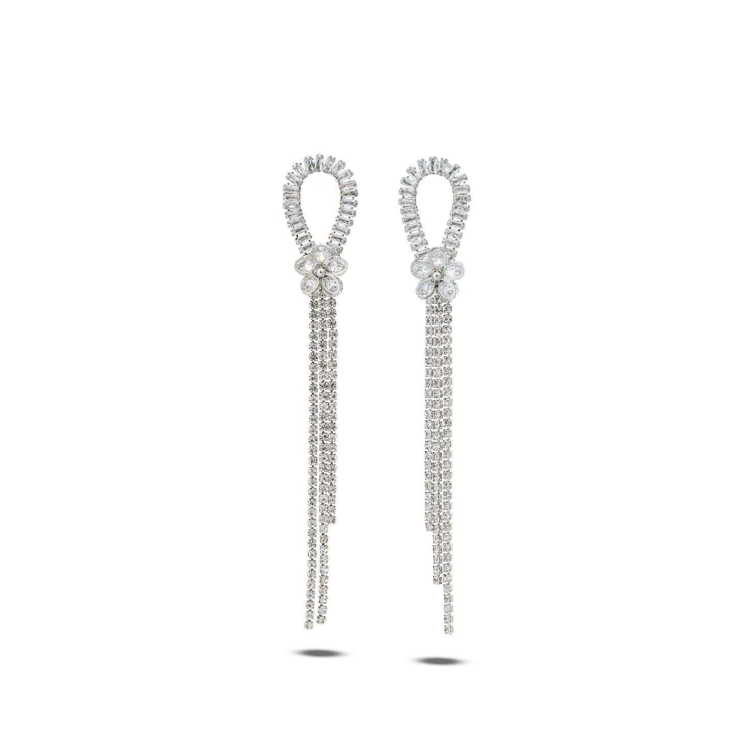 Premium dangle zircon Earring #EGS060 (Gold/Silver)