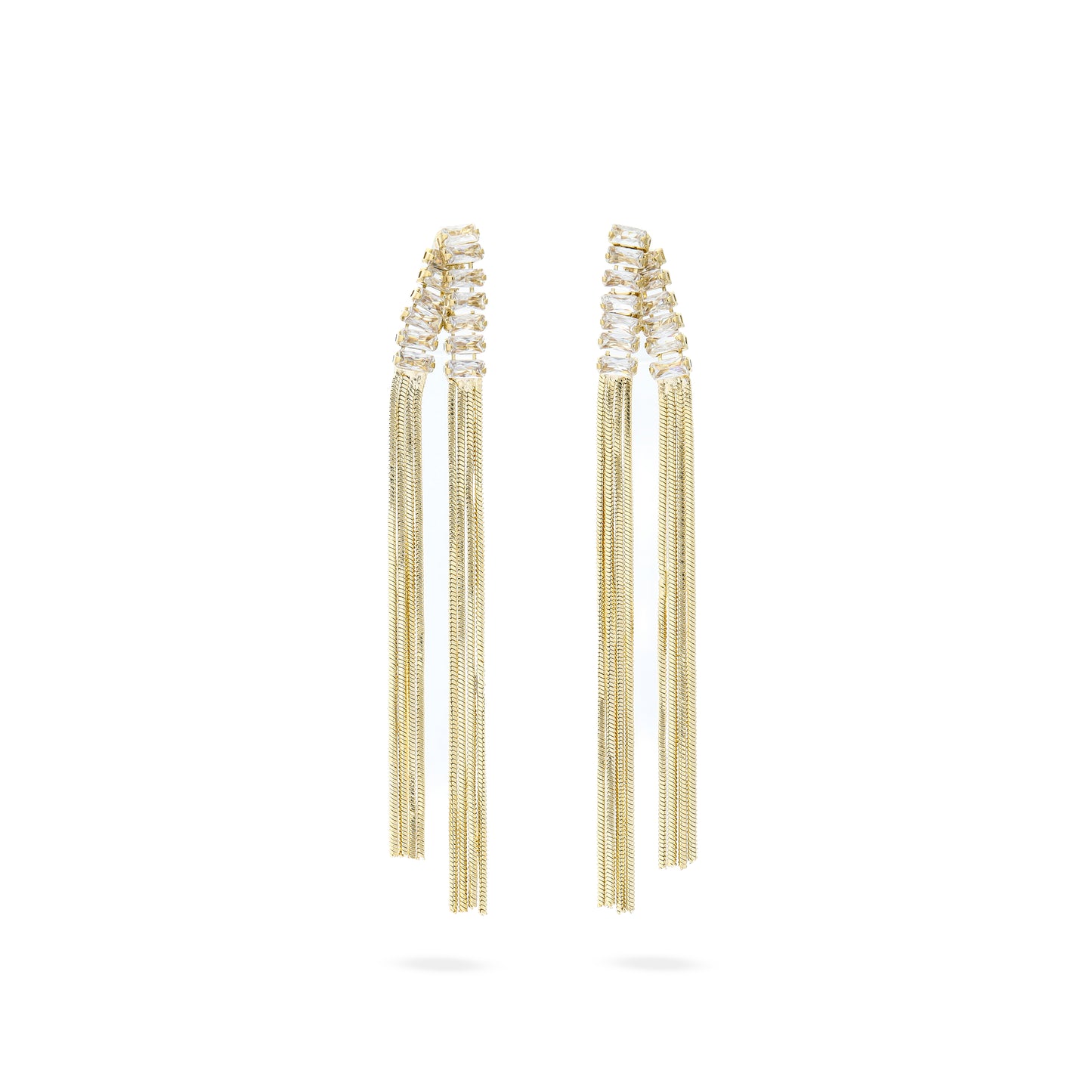 Premium reversed v shape Earring #EGS030 (Gold/Silver)