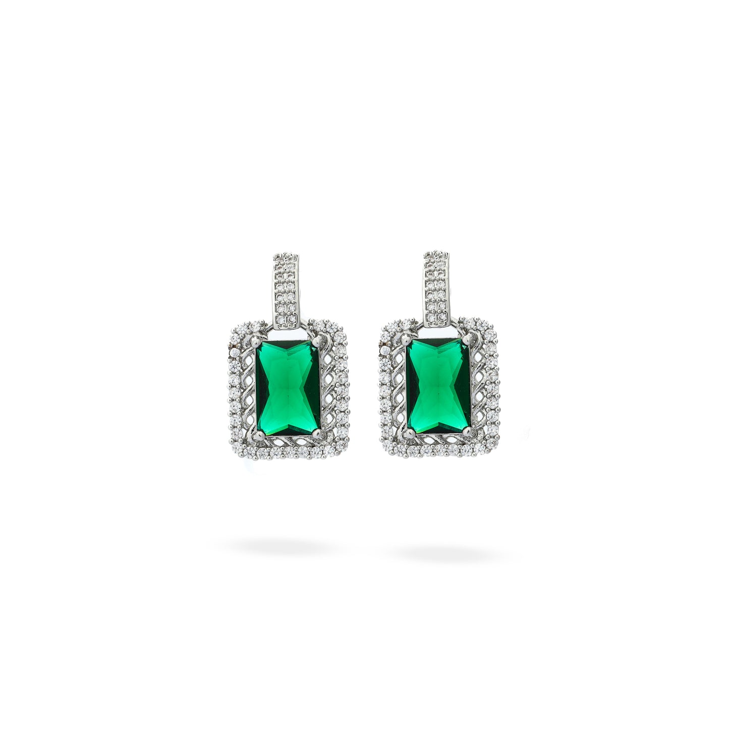 Premium short green Earring #ES061