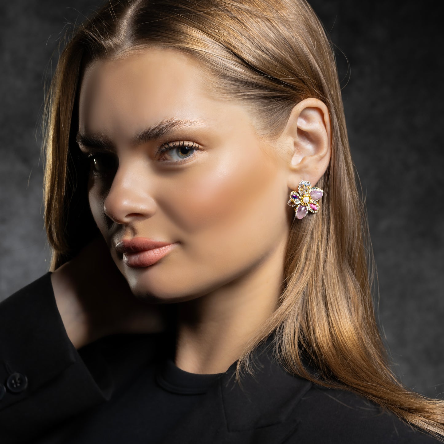 Premium purple lovers hand made Earring #EG074