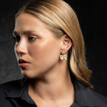 Premium bow hand made colorful  Earring #EG082