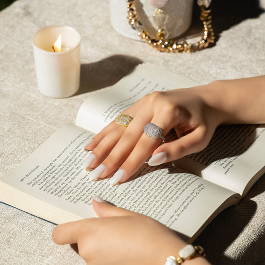 Premium platinum simple Ring #RS308