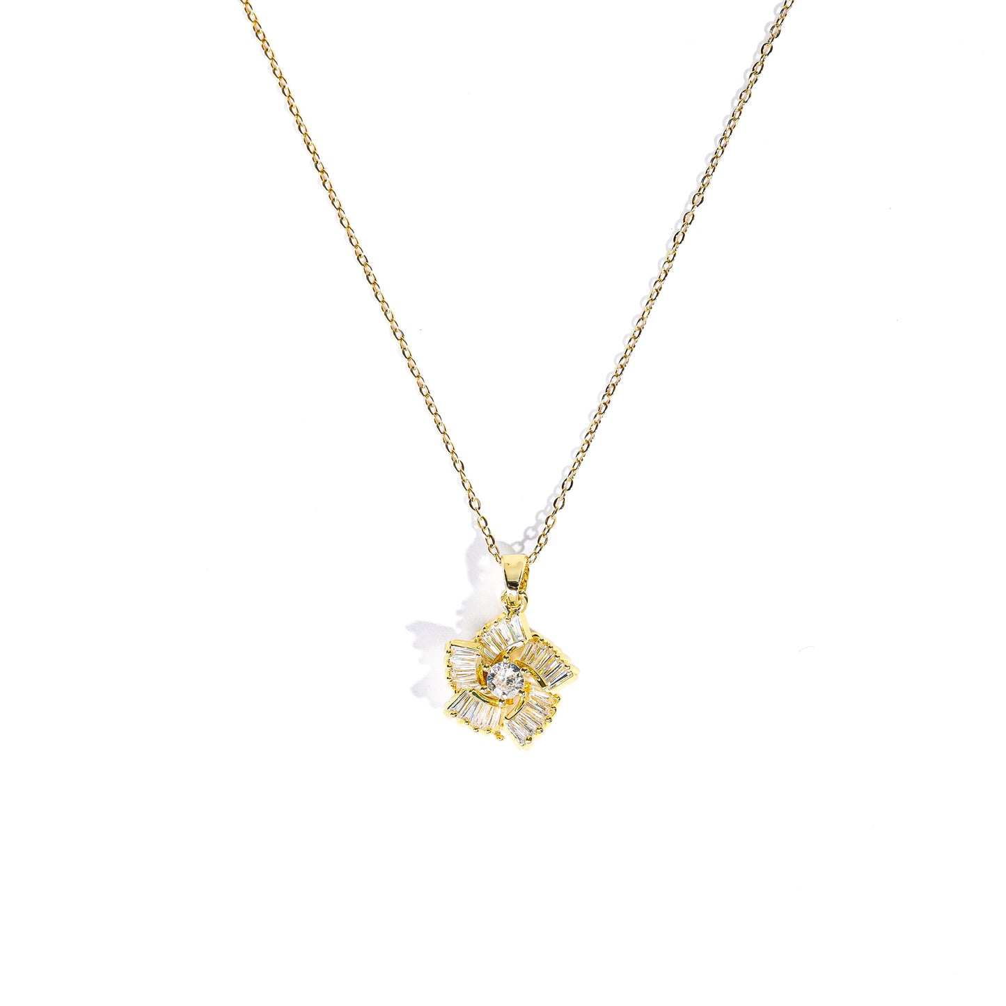 Premium zircon flower Necklace #NG198