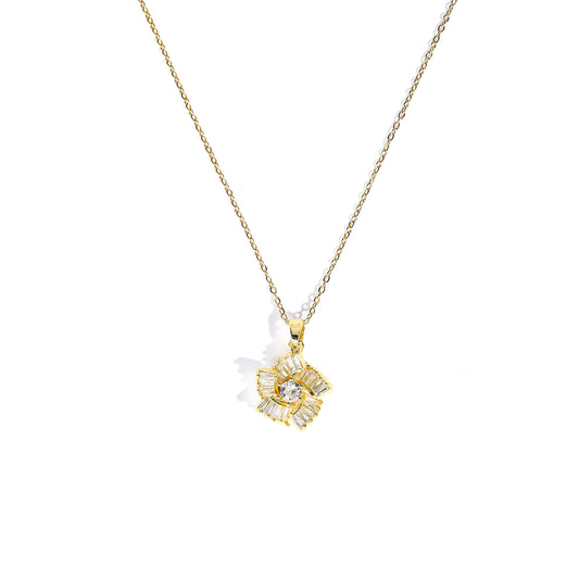 Premium zircon flower Necklace #NG198