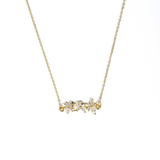Premium 3 zircon lobes Necklace #NG187