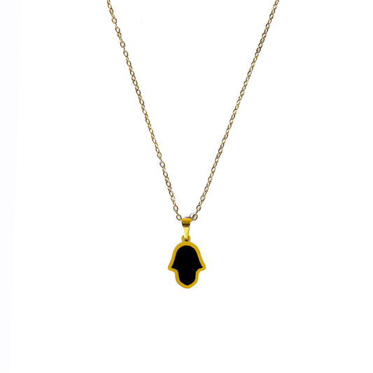 Premium stainless steel hand shape Necklace ( kaf ) #NG139