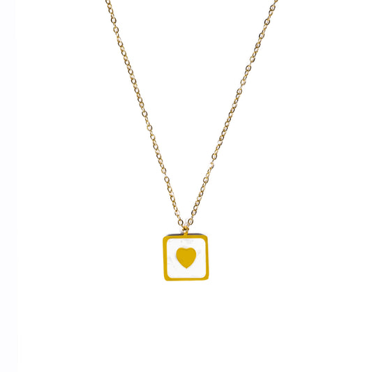Premium stainless steel  heart in a box Necklace #NG131