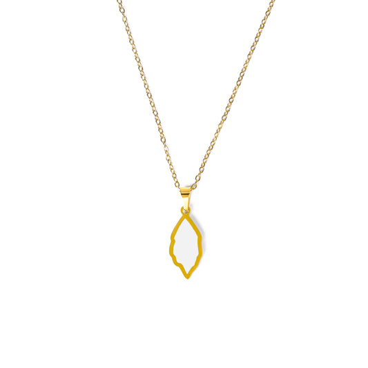 Premium stainless steel tree leaf Necklace #NG143