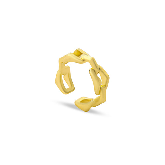 Premium golden chain ring #RG293