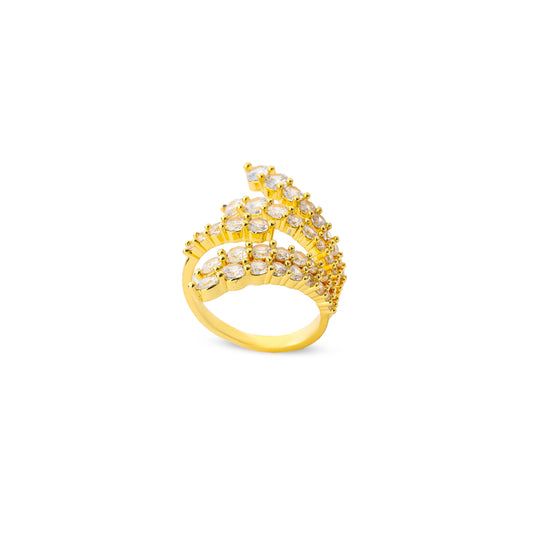 Premium zircon Ring #RGS275 (Gold/Silver)