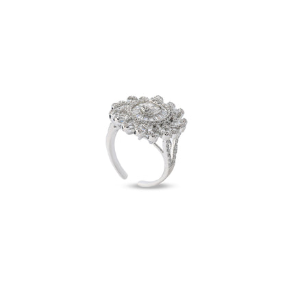 Premium diamond feel Ring #RGS279 (Gold/Silver)
