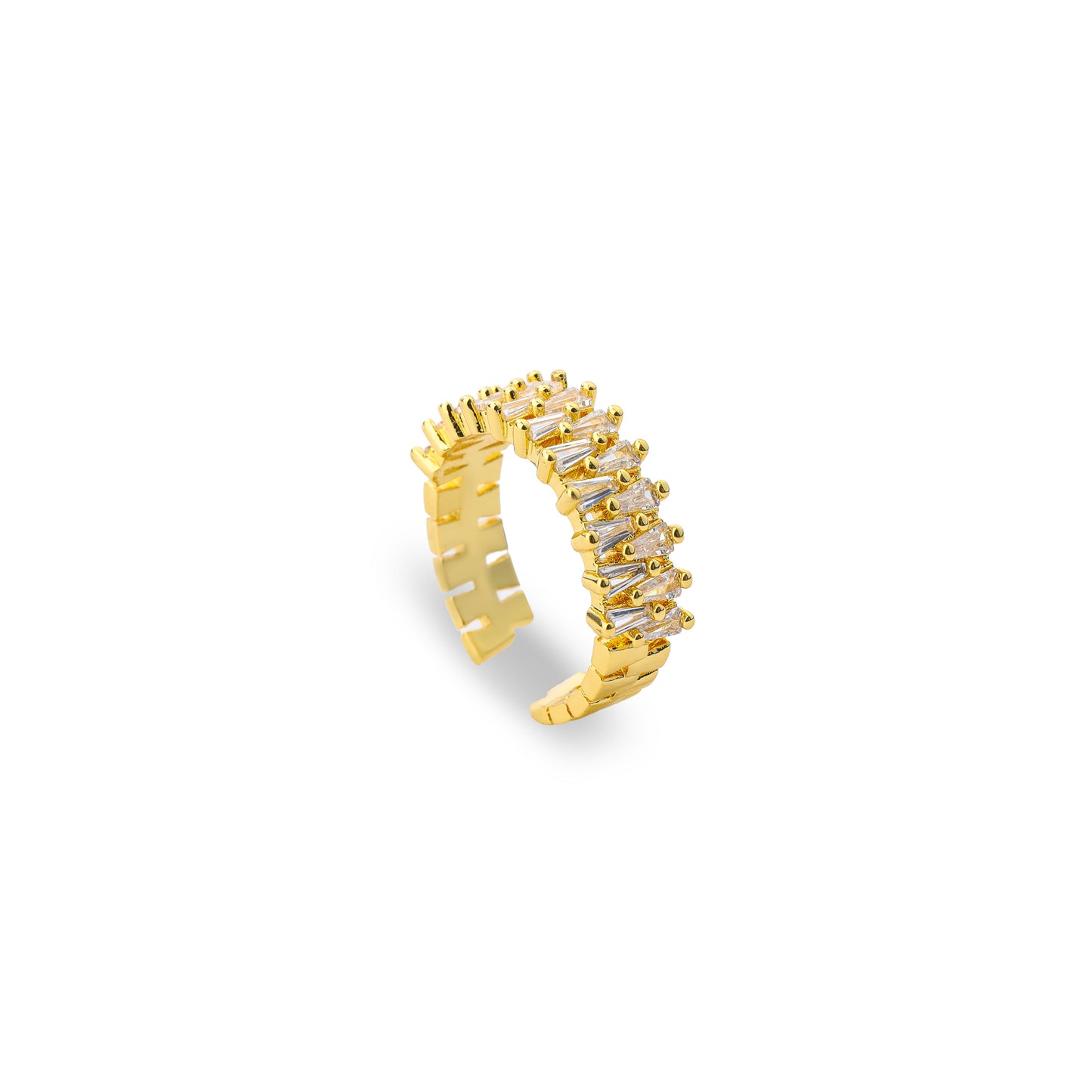 Premium simple zircon Ring #RGS286 (Gold/Silver)