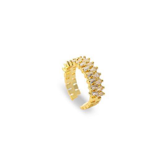 Premium simple zircon Ring #RGS286 (Gold/Silver)