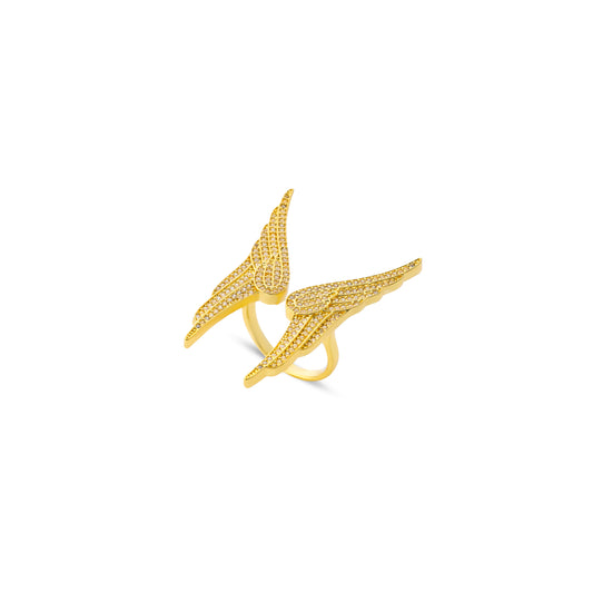 Premium zircon butterfly ring #RGS277 (Gold/Silver)
