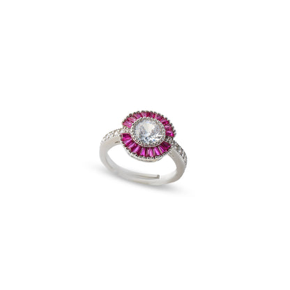 zircon lobe Quality Ring #RGS241 (Gold/Silver)
