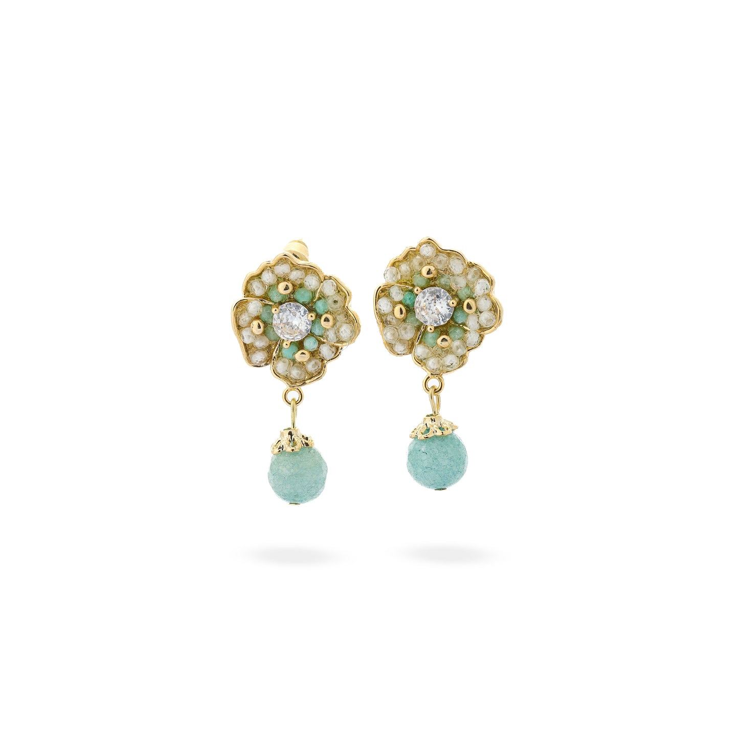 Premium hand made baby blue lobe Earring #EG078