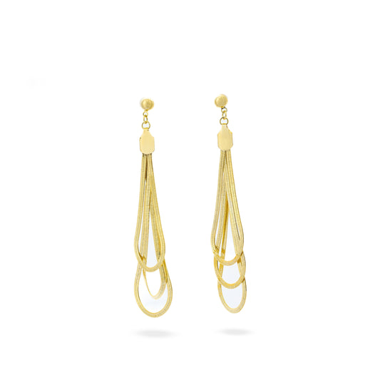 Premium fish skin Earring #EGS050 (Gold/Silver)