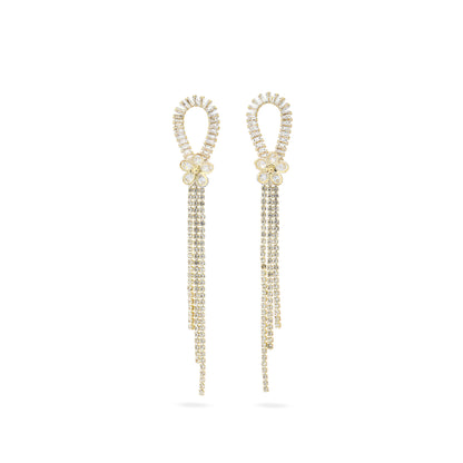 Premium  dangle zircon Earring #EGS060 (Gold/Silver)