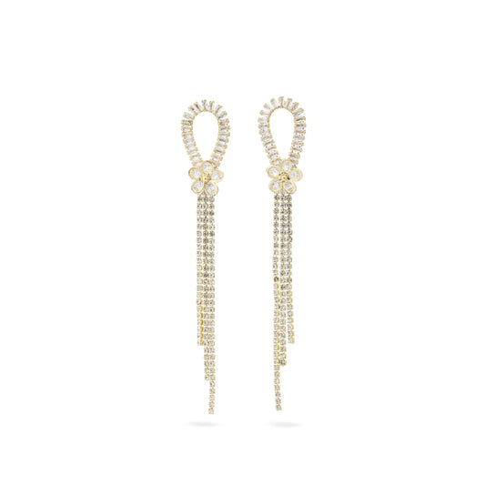 Premium  dangle zircon Earring #EGS060 (Gold/Silver)