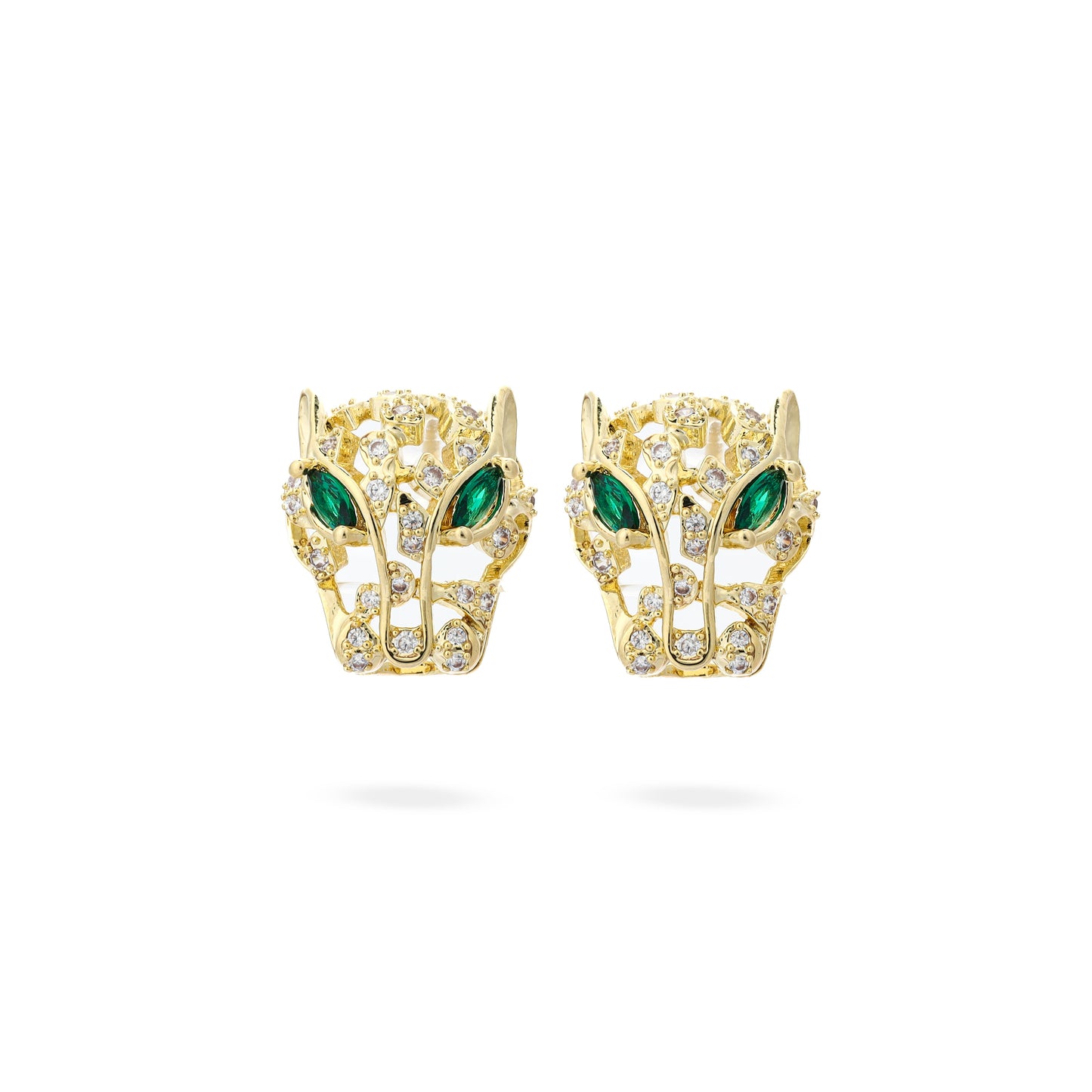 Premium panther zircon Earring #EGS059 (Gold/Silver)