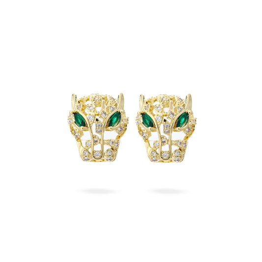 Premium panther zircon Earring #EGS059 (Gold/Silver)