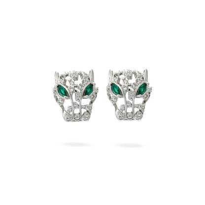 Premium panther zircon Earring #EGS059 (Gold/Silver)