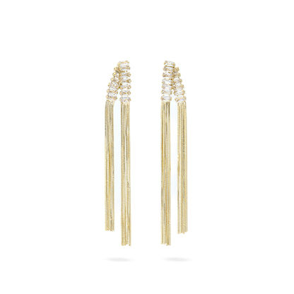Premium  reversed v shape Earring #EGS030 (Gold/Silver)
